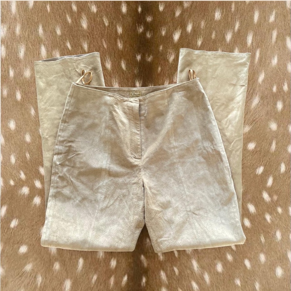 90s/2000s Y2K Authentic Vintage Doe/Buck Skin Pants - straight / flare - Size 10